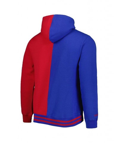 Men's Royal, Red Philadelphia 76ers Hardwood Classics Split Pullover Hoodie $54.00 Sweatshirt