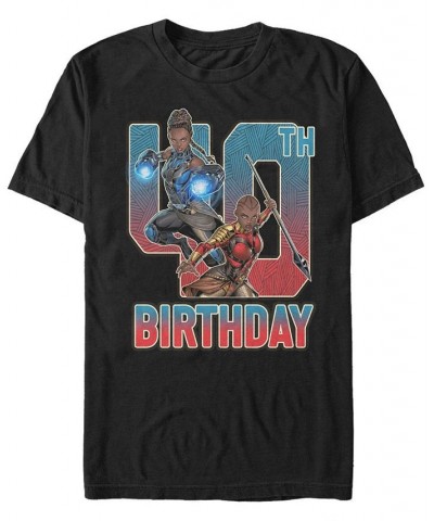 Men's Marvel Black Panther Shuri and Okoye 40th Birthday Short Sleeve T-Shirt Black $17.84 T-Shirts