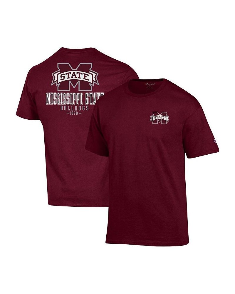 Men's Maroon Mississippi State Bulldogs Stack 2-Hit T-shirt $19.80 T-Shirts