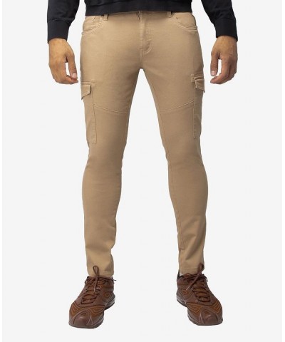 Men's Slim Fit Commuter Chino Pant with Cargo Pockets Tan/Beige $24.15 Pants