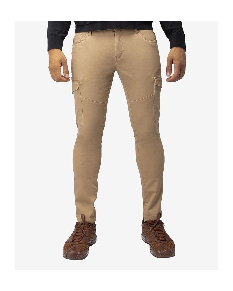 Men's Slim Fit Commuter Chino Pant with Cargo Pockets Tan/Beige $24.15 Pants