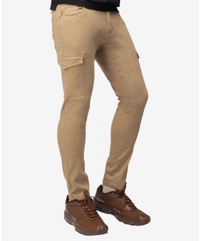 Men's Slim Fit Commuter Chino Pant with Cargo Pockets Tan/Beige $24.15 Pants