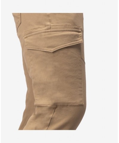 Men's Slim Fit Commuter Chino Pant with Cargo Pockets Tan/Beige $24.15 Pants