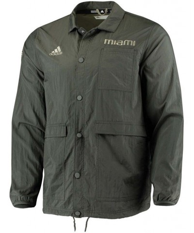 Men's Olive Miami Hurricanes Salute To Service Full-Snap Jacket $34.31 Jackets