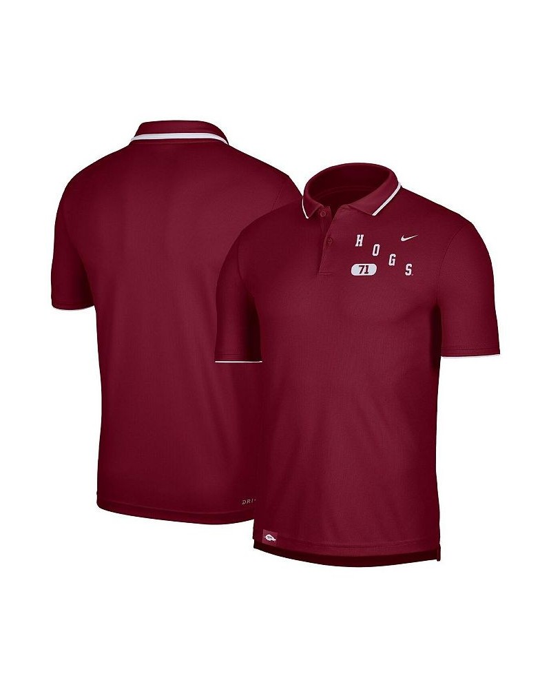 Men's Cardinal Arkansas Razorbacks Wordmark Performance Polo Shirt $28.60 Polo Shirts