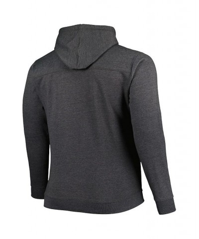 Men's Branded Heathered Black Brooklyn Nets Big and Tall Down and Distance Full-Zip Hoodie $42.50 Sweatshirt