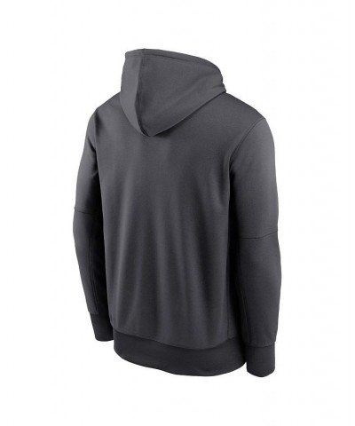 Men's Anthracite Milwaukee Brewers Bracket Icon Performance Pullover Hoodie $39.60 Sweatshirt