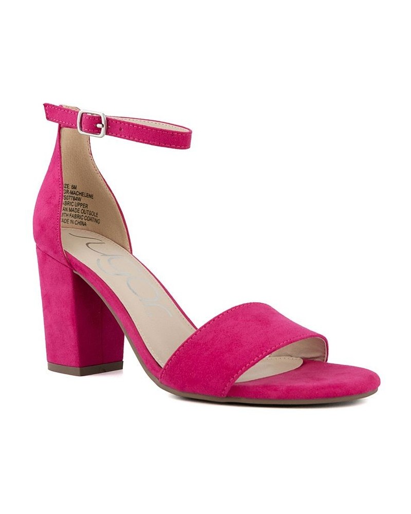 Women's Machelene Dress Heel Sandals Pink $34.45 Shoes