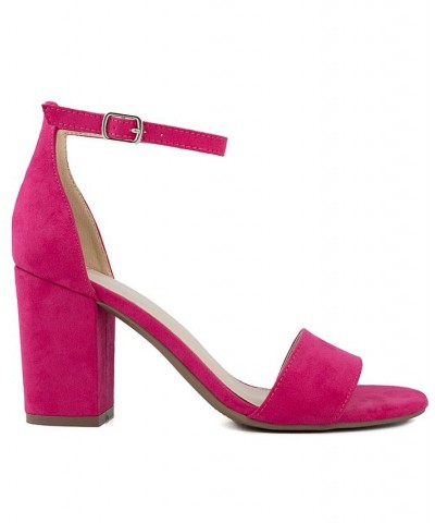 Women's Machelene Dress Heel Sandals Pink $34.45 Shoes