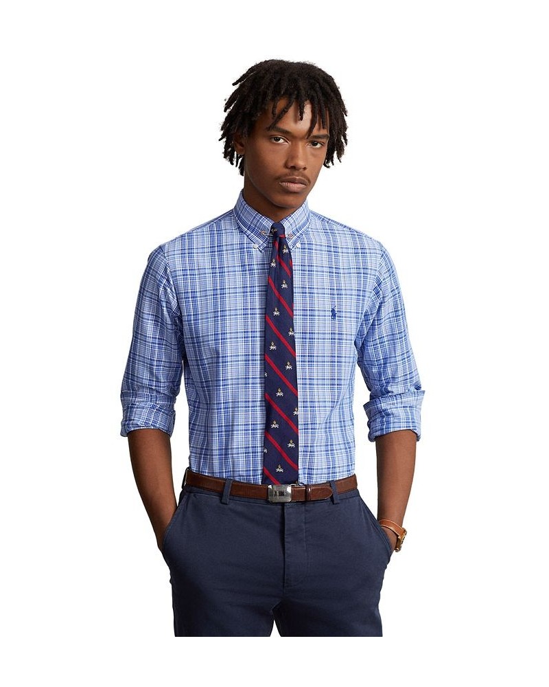 Men's Classic-Fit Performance Shirt Blue Multi $50.32 Shirts