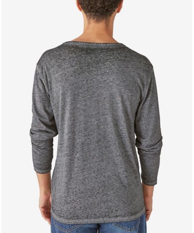 Men's Venice Burnout Long Sleeve T-shirt Black $32.70 T-Shirts