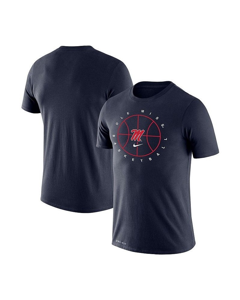 Men's Navy Ole Miss Rebels Basketball Icon Legend Performance T-shirt $26.99 T-Shirts