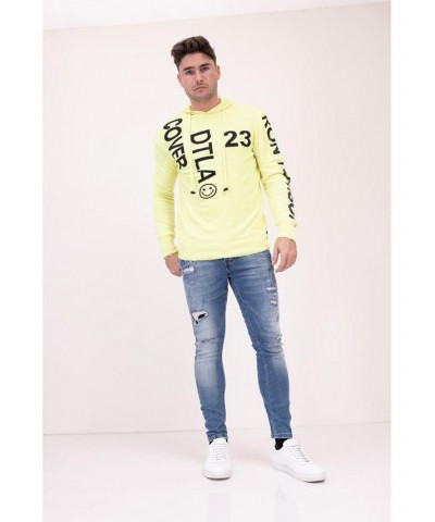 Men's Modern Downtown Los Angeles Hoodie Yellow $65.25 Sweatshirt