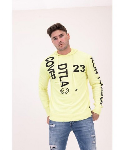 Men's Modern Downtown Los Angeles Hoodie Yellow $65.25 Sweatshirt