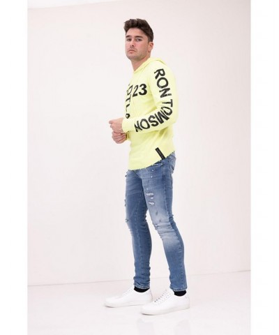 Men's Modern Downtown Los Angeles Hoodie Yellow $65.25 Sweatshirt