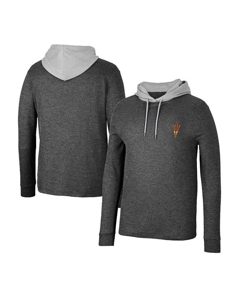 Men's Black Arizona State Sun Devils Ballot Waffle-Knit Thermal Long Sleeve Hoodie T-shirt $22.00 T-Shirts