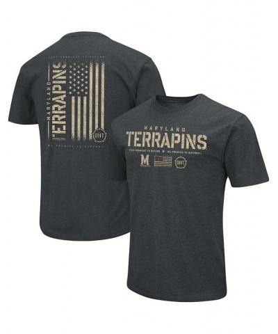 Men's Heathered Black Maryland Terrapins OHT Military-Inspired Appreciation Flag 2.0 T-shirt $25.19 T-Shirts