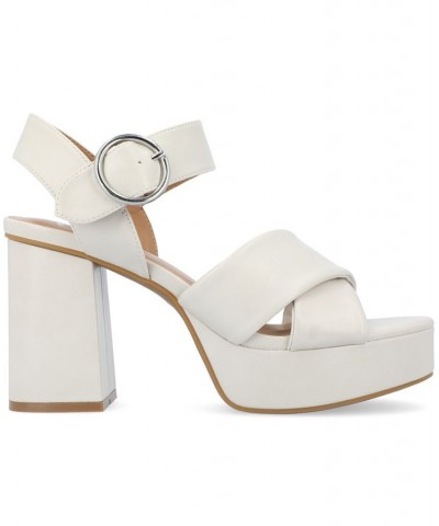 Women's Akeely Platform Sandals White $48.40 Shoes