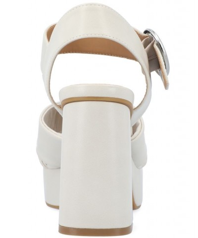 Women's Akeely Platform Sandals White $48.40 Shoes