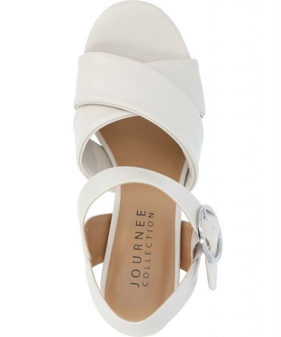 Women's Akeely Platform Sandals White $48.40 Shoes