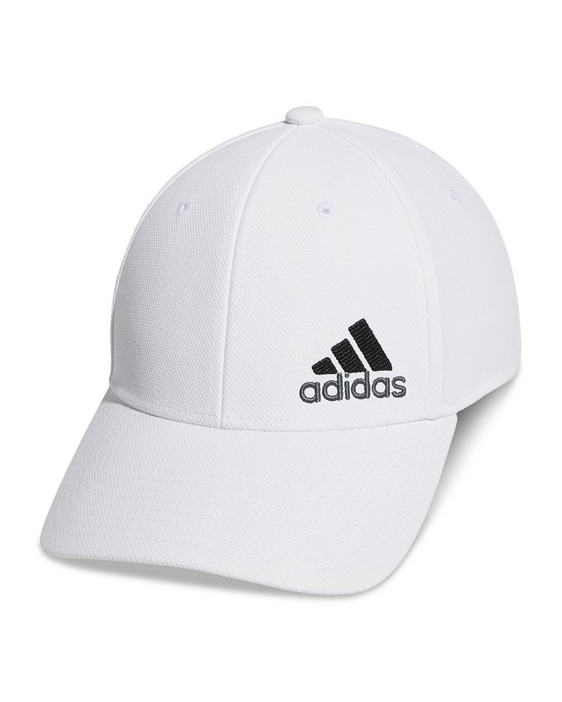 Men's Release 3 Stretch Fit Logo Embroidered Hat White $12.39 Accessories