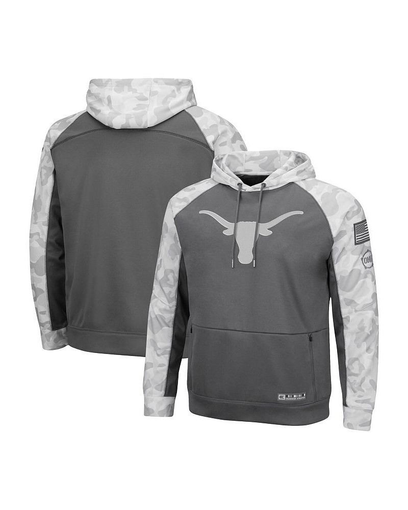 Men's Gray, Arctic Camo Texas Longhorns OHT Military-Inspired Appreciation Tonal Raglan Pullover Hoodie $40.79 Sweatshirt