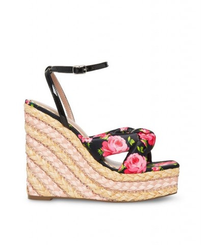 Women's Pansie Floral Wedge Sandals PD01 $53.46 Shoes