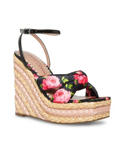 Women's Pansie Floral Wedge Sandals PD01 $53.46 Shoes