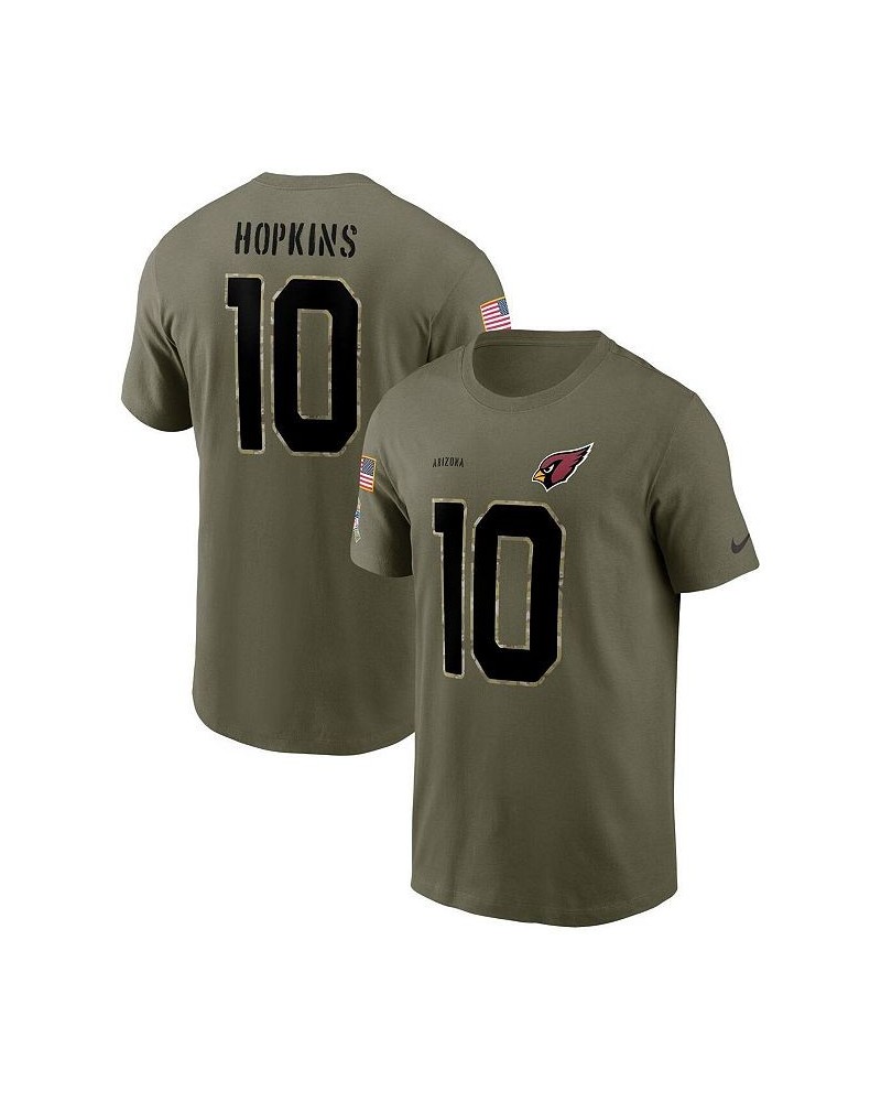 Men's DeAndre Hopkins Olive Arizona Cardinals 2022 Salute To Service Name and Number T-shirt $17.20 T-Shirts