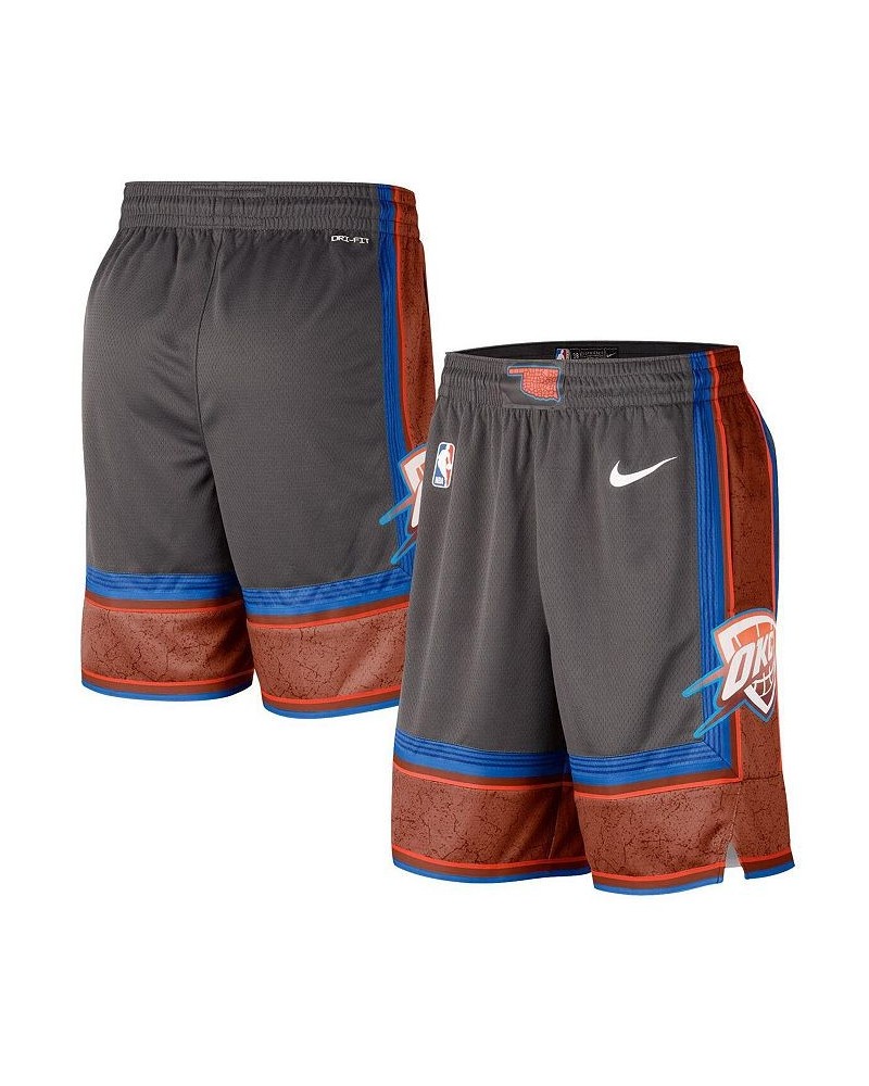 Men's Anthracite Oklahoma City Thunder 2022/23 City Edition Swingman Shorts $42.34 Shorts