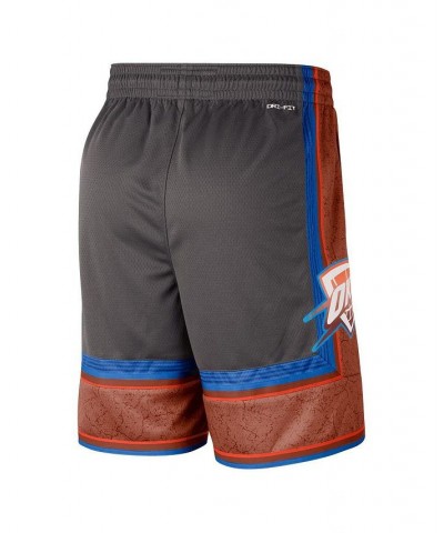 Men's Anthracite Oklahoma City Thunder 2022/23 City Edition Swingman Shorts $42.34 Shorts