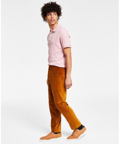 Men's Slim-Fit Velvet Dress Pants Gold $19.20 Pants