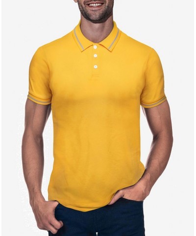 Men's Basic Short Sleeve Rib Polo Shirt PD04 $21.07 Polo Shirts