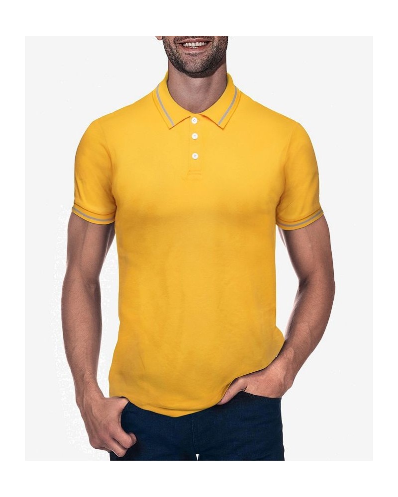 Men's Basic Short Sleeve Rib Polo Shirt PD04 $21.07 Polo Shirts