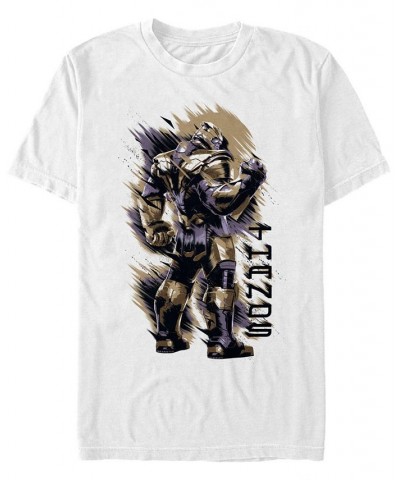 Marvel Men's Avengers Endgame Painted Thanos Back Turned Short Sleeve T-Shirt White $16.45 T-Shirts