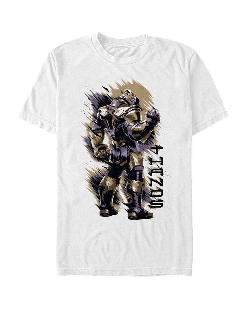 Marvel Men's Avengers Endgame Painted Thanos Back Turned Short Sleeve T-Shirt White $16.45 T-Shirts