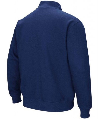 Men's Navy Marquette Golden Eagles Tortugas Logo Quarter-Zip Jacket $30.59 Sweatshirt