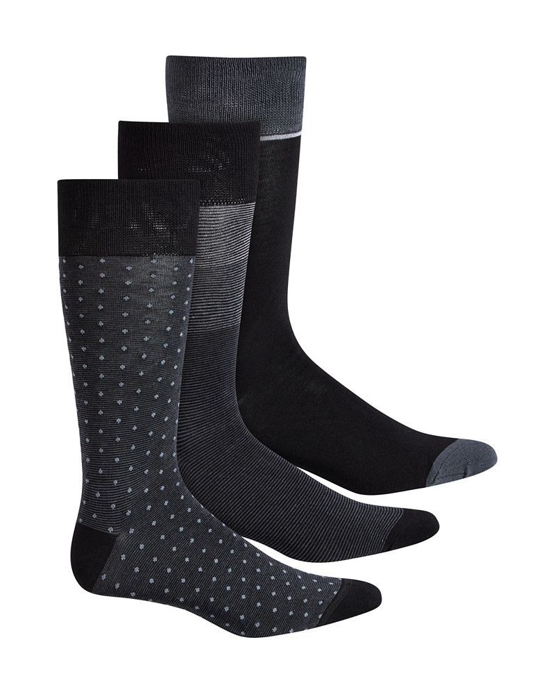 Perry Ellis 3-Pk. Men's Colorblocked Striped Socks Black $10.61 Socks