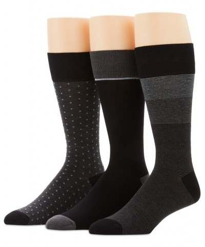 Perry Ellis 3-Pk. Men's Colorblocked Striped Socks Black $10.61 Socks