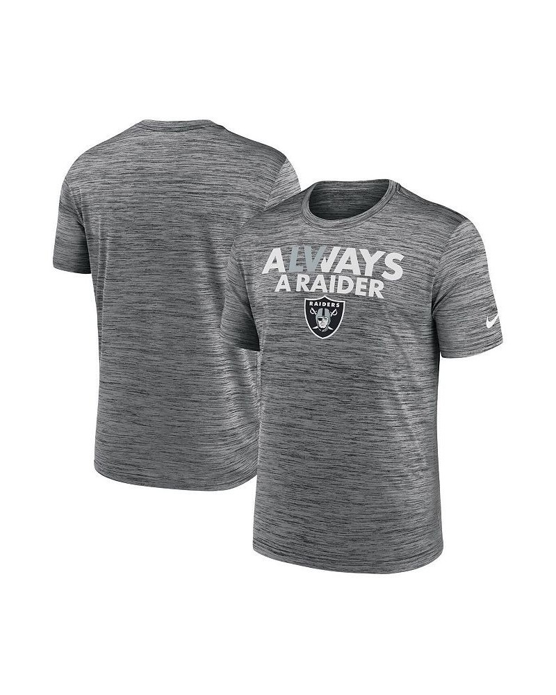 Men's Anthracite Las Vegas Raiders Local Velocity T-shirt $19.20 T-Shirts