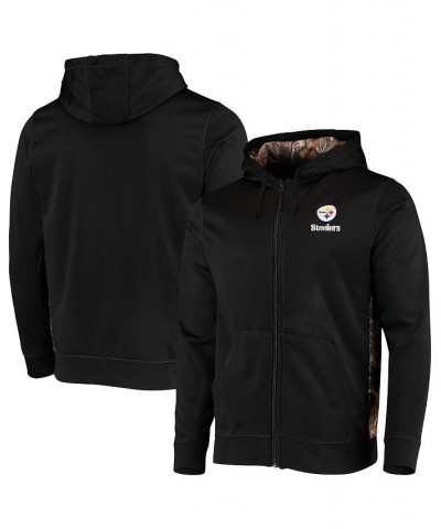 Men's Black, Realtree Camo Pittsburgh Steelers Decoy Tech Fleece Full-Zip Hoodie $34.00 Sweatshirt