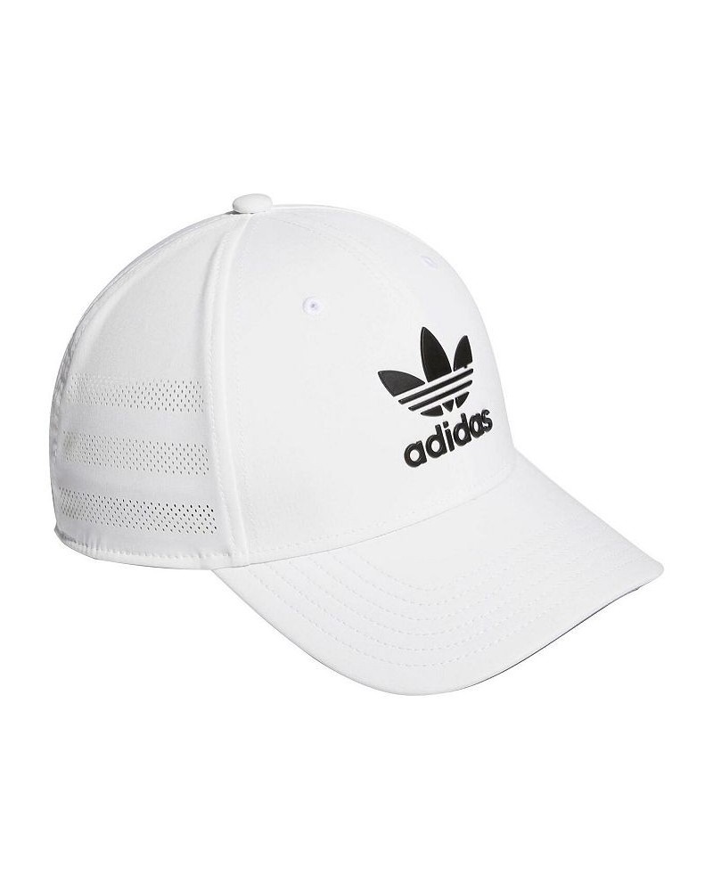 Men's White Logo Beacon Pre-Curve Adjustable Hat $20.89 Hats