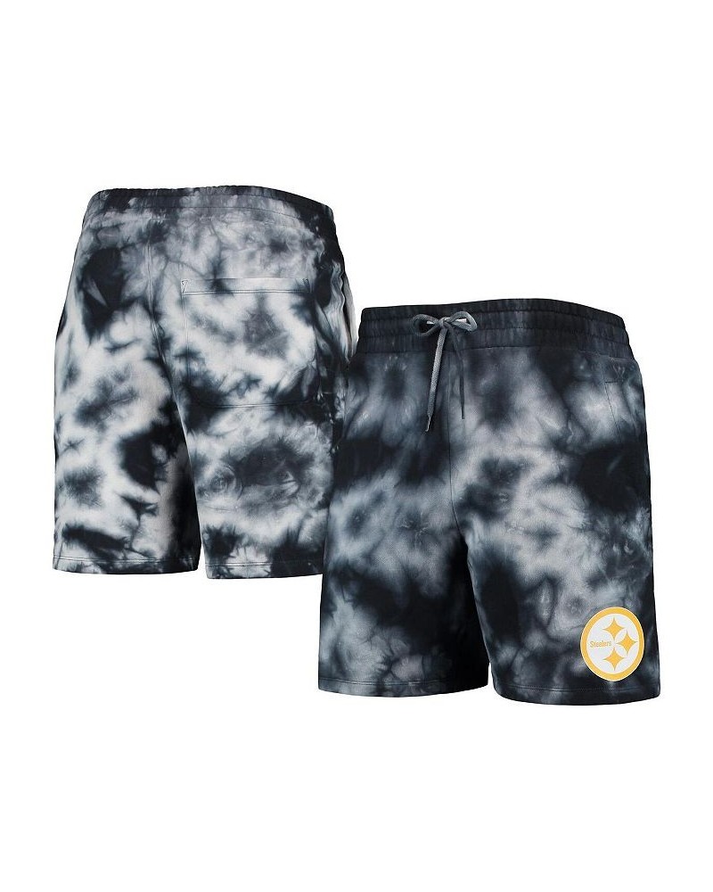 Men's Black Pittsburgh Steelers Tie-Dye Shorts $35.69 Shorts