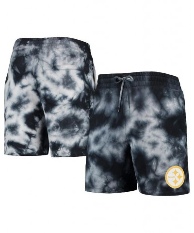 Men's Black Pittsburgh Steelers Tie-Dye Shorts $35.69 Shorts