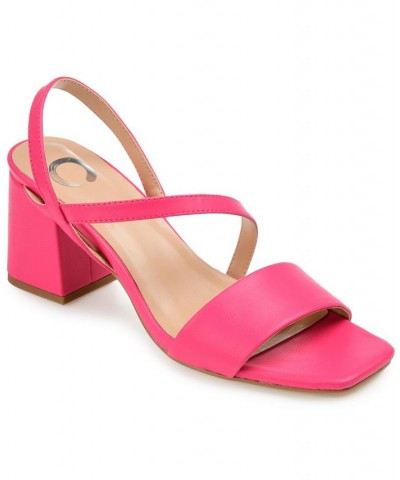 Women's Lirryc Strappy Sandals Pink $36.90 Shoes