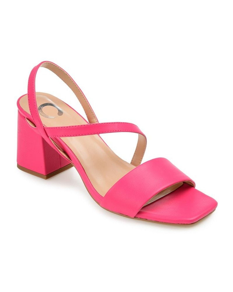 Women's Lirryc Strappy Sandals Pink $36.90 Shoes