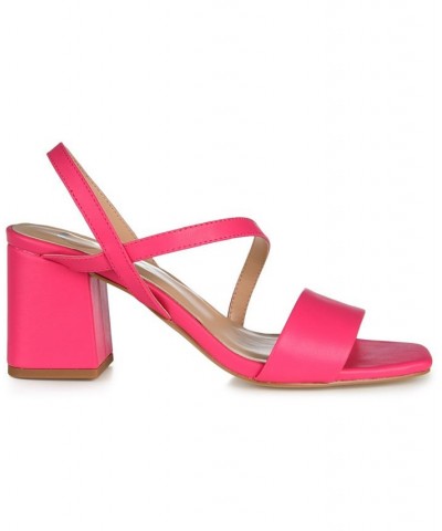 Women's Lirryc Strappy Sandals Pink $36.90 Shoes