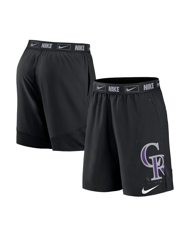 Men's Black Colorado Rockies Bold Express Performance Shorts $24.75 Shorts