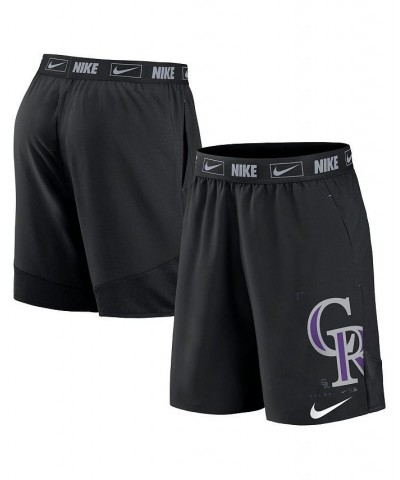 Men's Black Colorado Rockies Bold Express Performance Shorts $24.75 Shorts