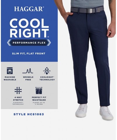 Cool Right Performance Flex Slim Fit Flat Front Pant Dark Grey Heather $23.10 Pants